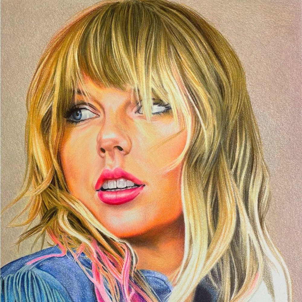 Original artwork! Colored pencil drawing of the stunning Taylor Swift.
